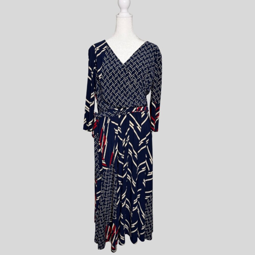 Excellent Condition Lauren Ralph Lauren Women's Size 12 Faux Wrap Dress